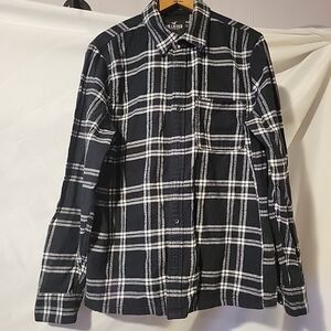 Hollister Black and White Checkered Shirt